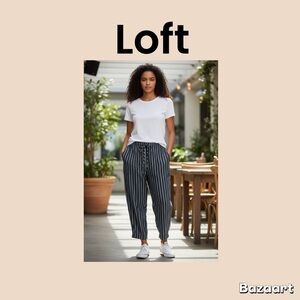 Loft Women’s Casual Wide Leg Cropped Pants Size Large